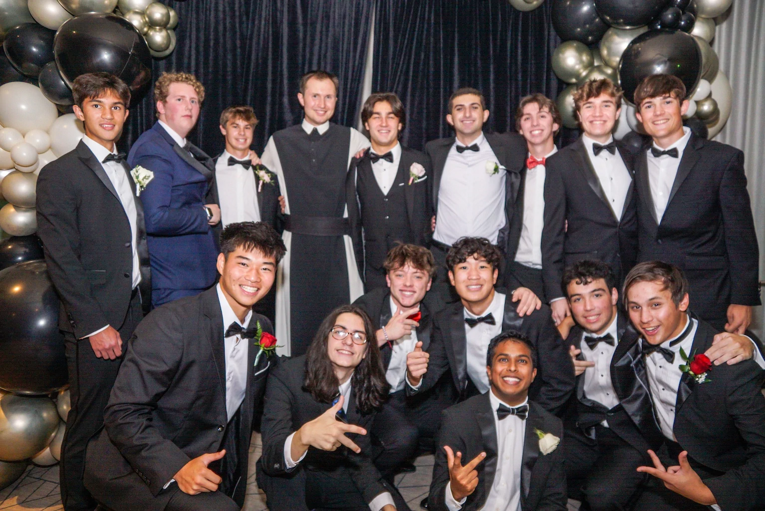 Junior Senior Prom - Group in Tuxedos