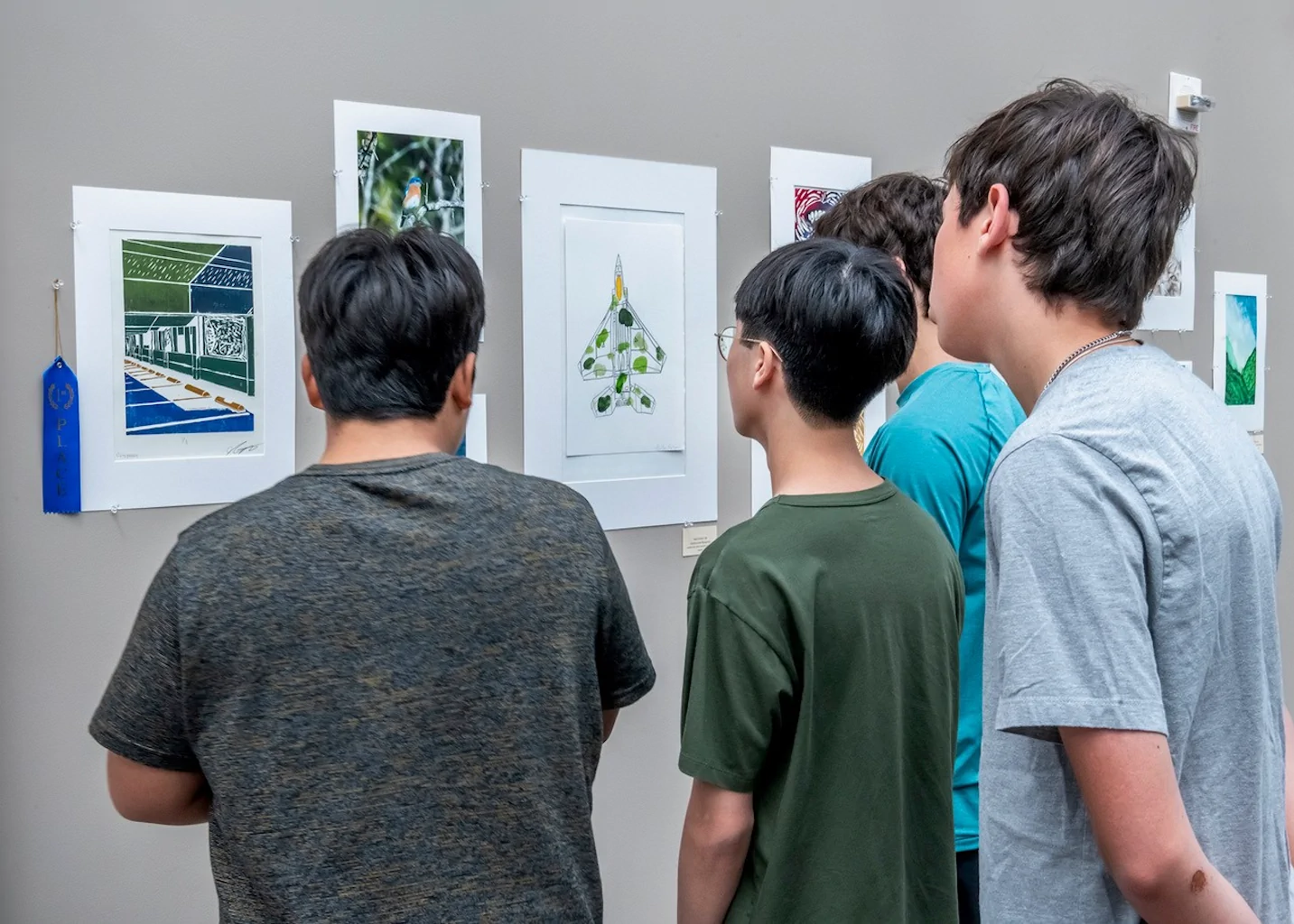 Mini Arts Fest - Students Viewing Art