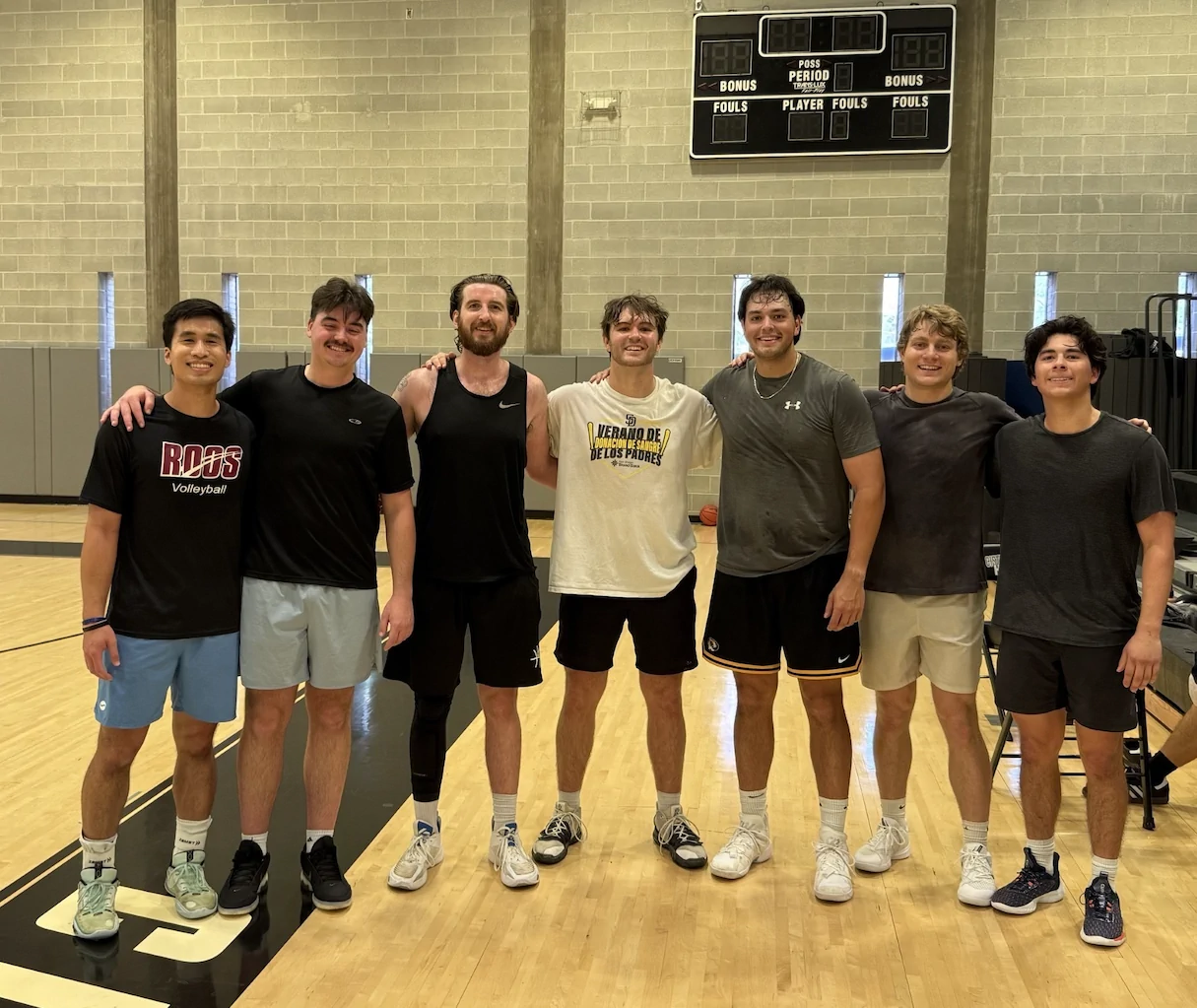 Alumni basketball group photo