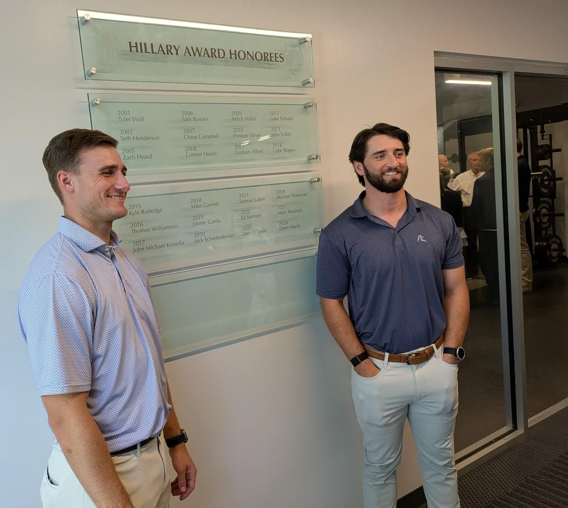 Guests gathered by the Hillary Award
