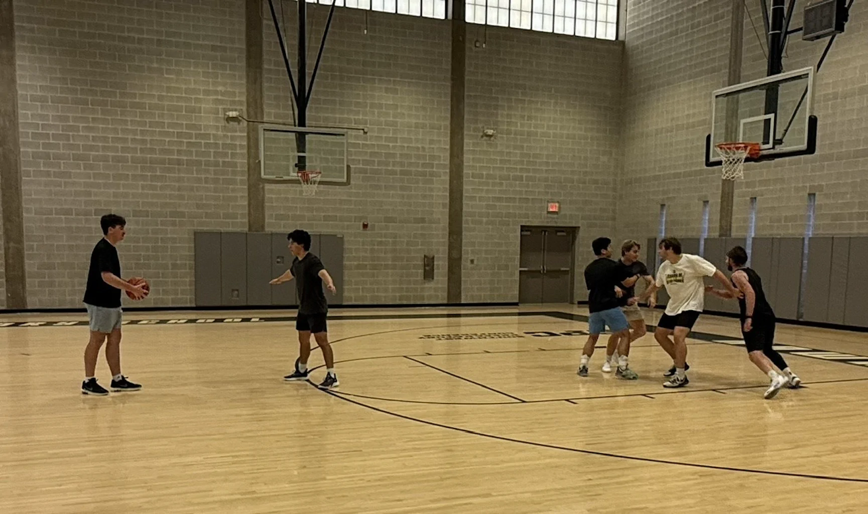 Basketball game in the gym