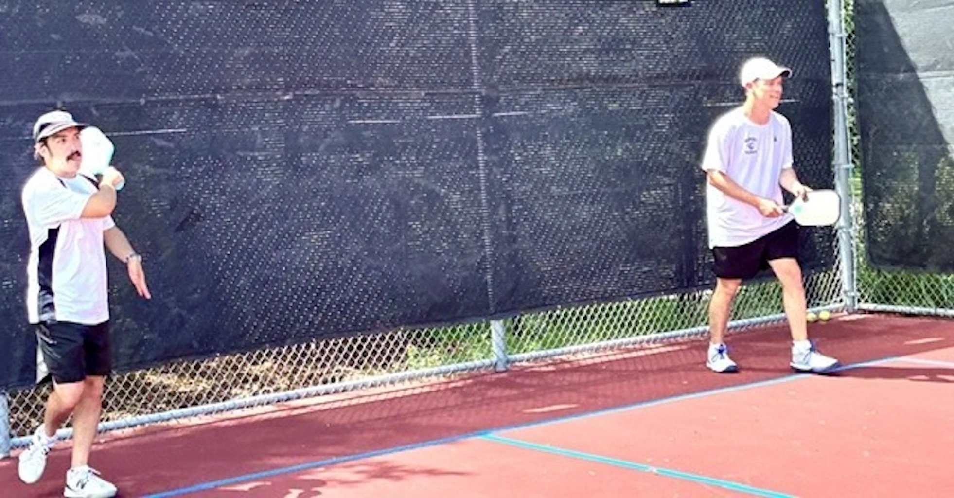 Pickleball doubles match