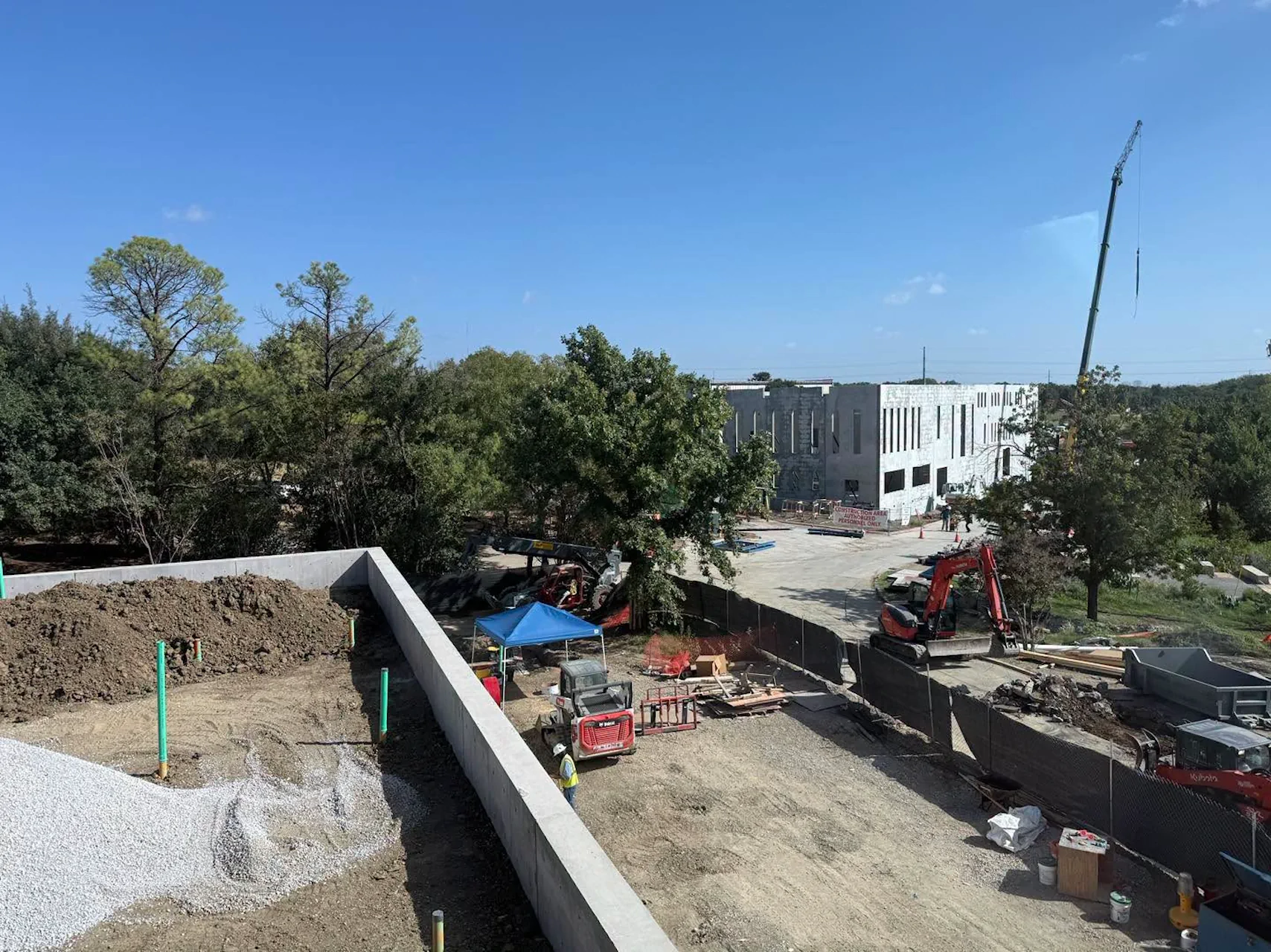 View of construction area