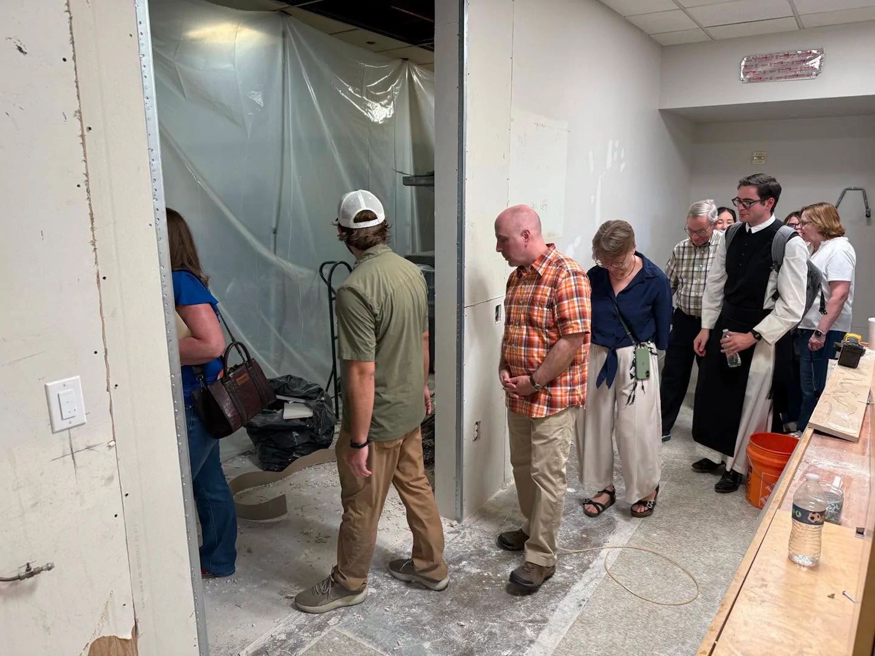 Guests pass through Abbey’s new residential wing