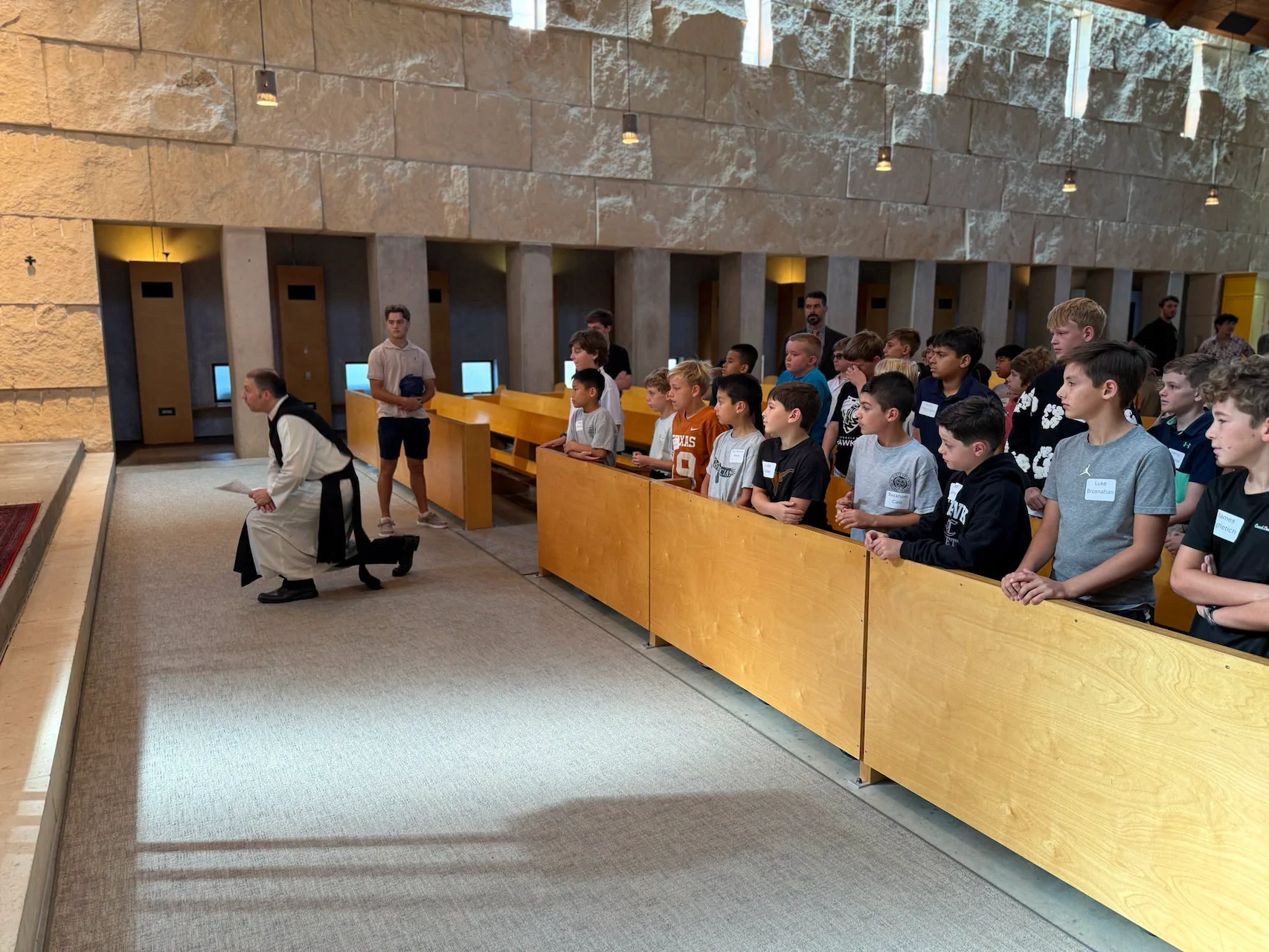 Fr. Augustine and Form I in church